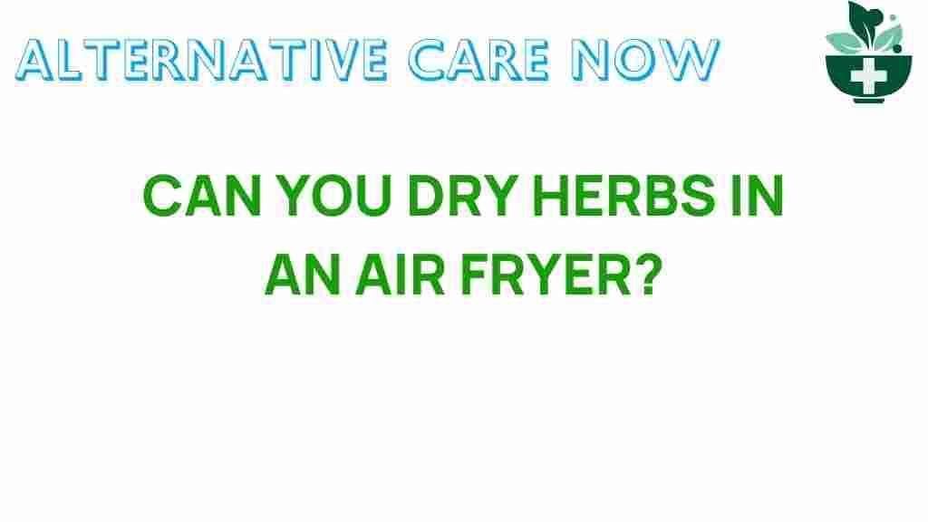 can-you-dry-herbs-in-an-air-fryer