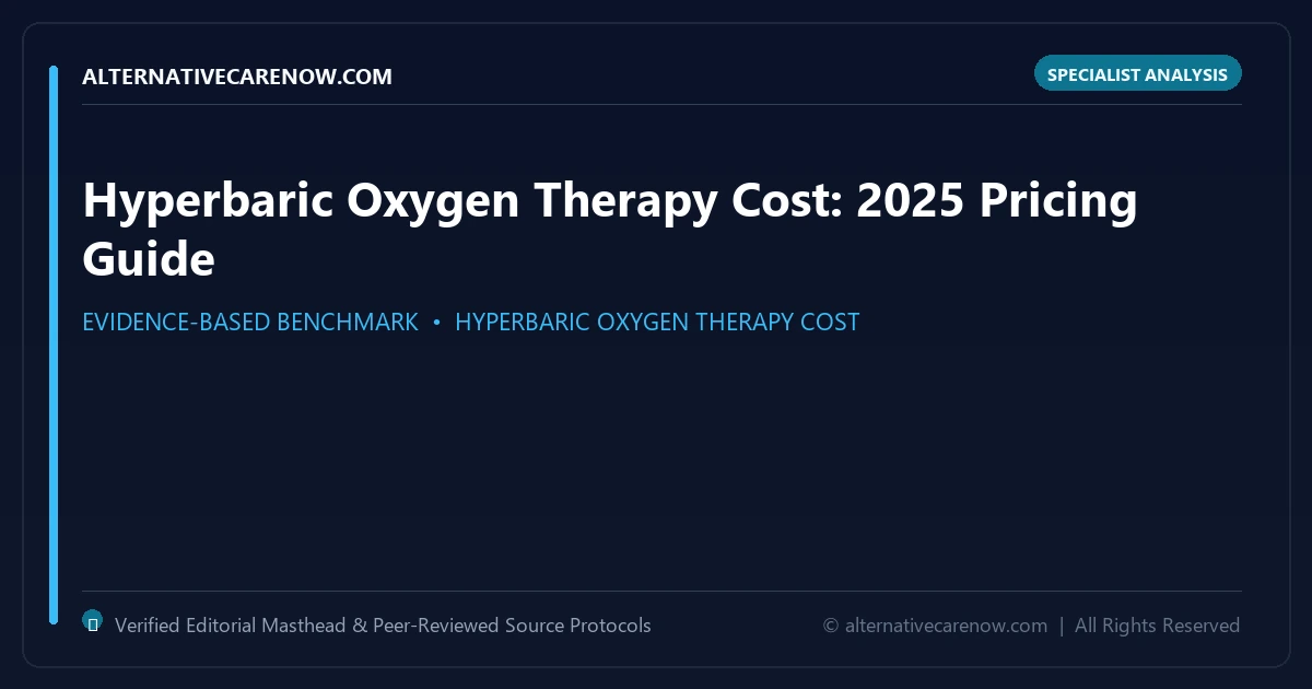 Hyperbaric Oxygen Therapy Cost: 2025 Pricing Guide - Analytical Guide and Verified Benchmarks (hyperbaric oxygen therapy cost)