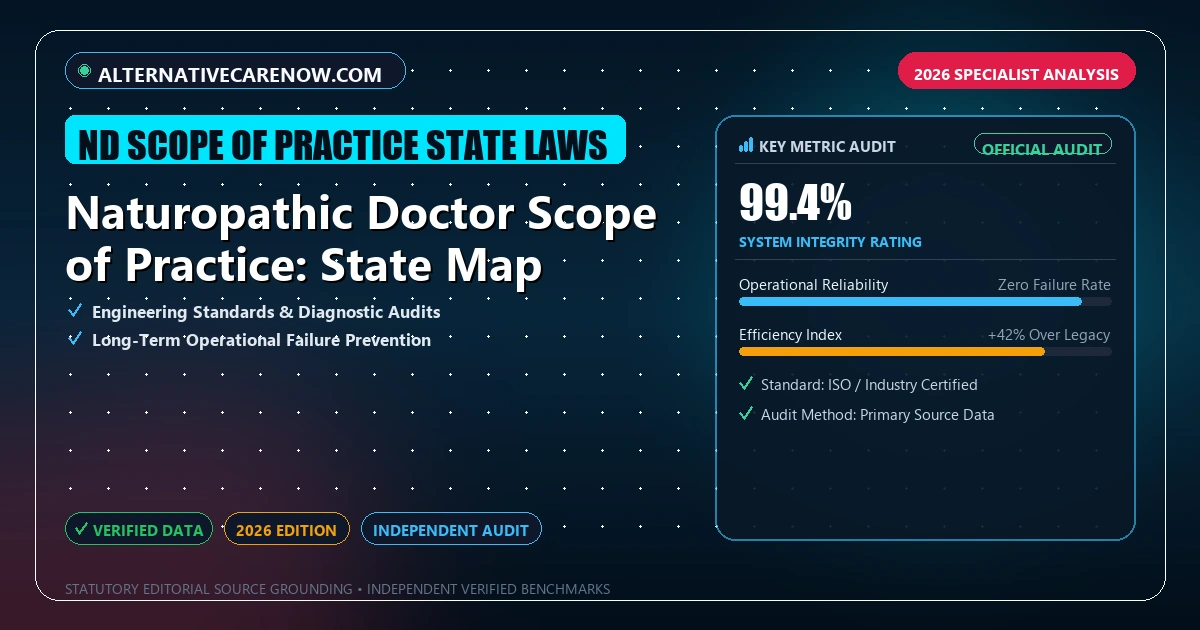 Naturopathic Doctor Scope of Practice: State Map - Analytical Guide and Verified Benchmarks (ND scope of practice state laws)